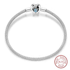 925 Sterling Silver Charm Bracelet – Adjustable Green Zircon for Birthday Gifts