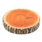 Stump Shaped Decorative Pillow – Soft Wood Grain Cushion for Home and Car Decor