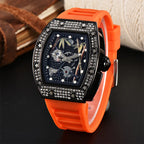 Bamboo Hollow Dial Quartz Watch – Fashionable Wooden Wristwatch for Men