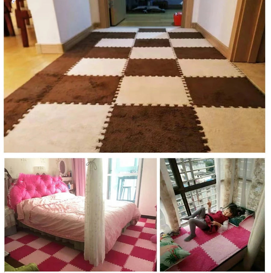 Soft Foam Patchwork Play Mats – Interlocking Carpet Tiles for Kids Rooms