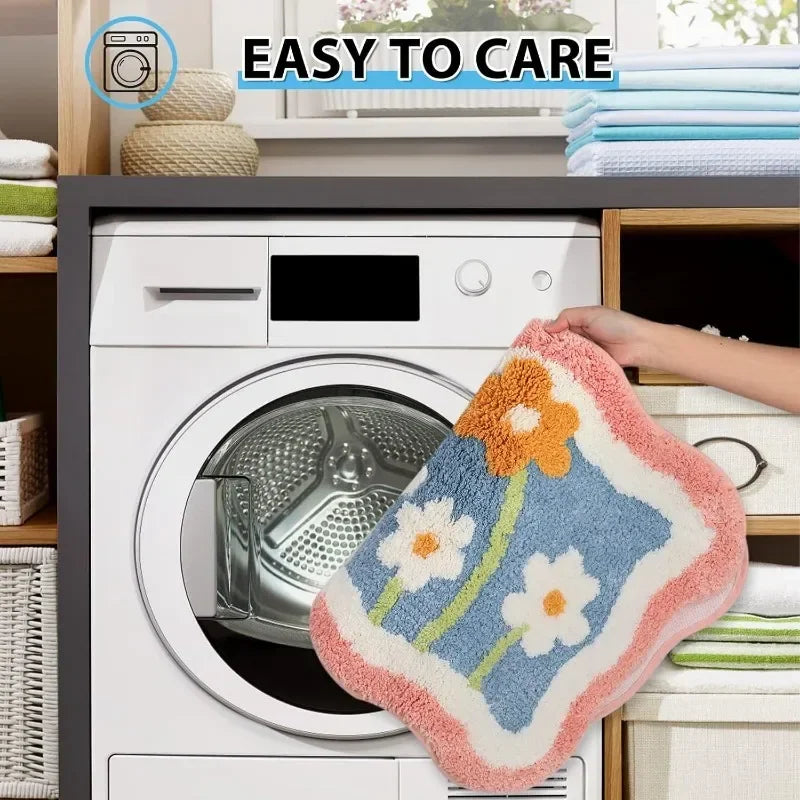 Plush Shaggy Bath Mat – Extra Soft Non-Slip Carpet for Bathroom and Shower