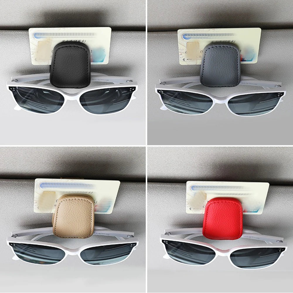Car Sun Visor Eyeglasses Holder – Universal Sunglasses Clip for Auto Organizer