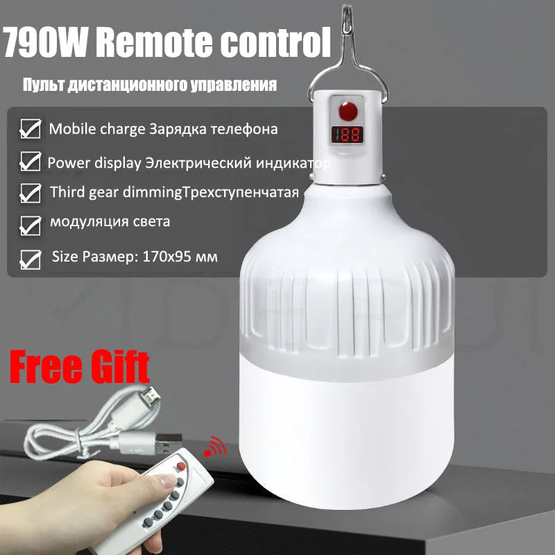 Portable LED Camping Lantern – Rechargeable Motion Sensor Light for Outdoor Emergencies