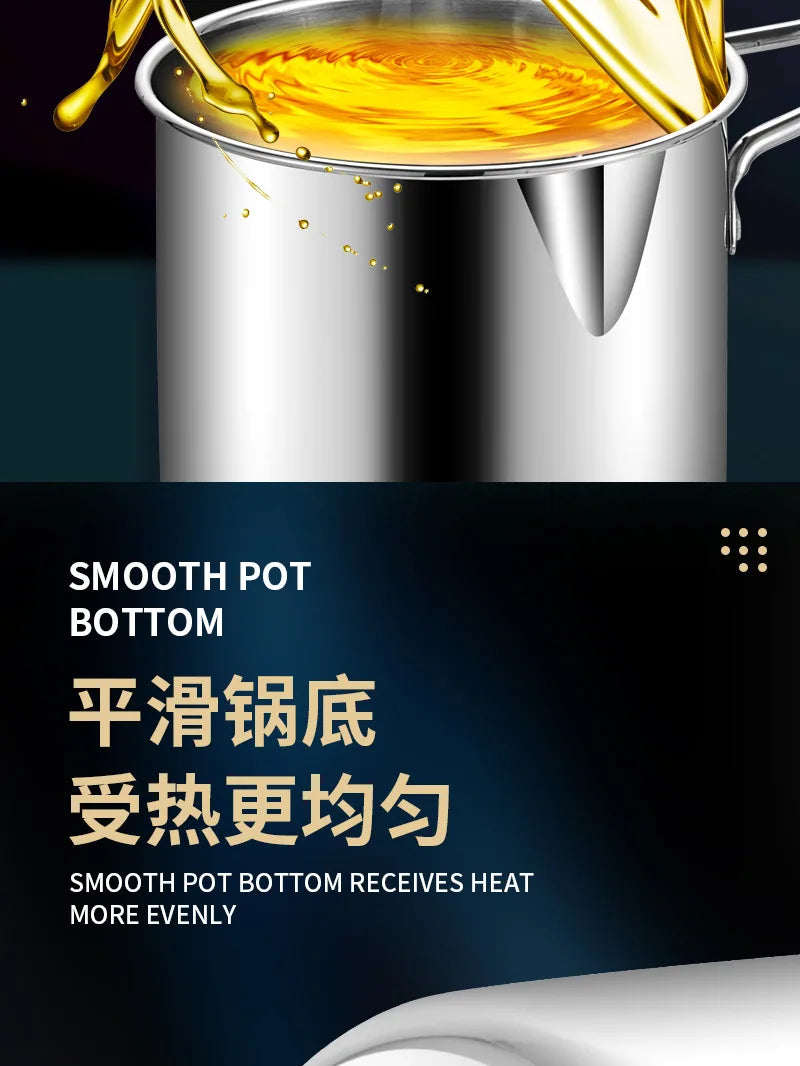 Stainless Steel Deep Fryer – Multifunctional Pot for French Fries and Chicken
