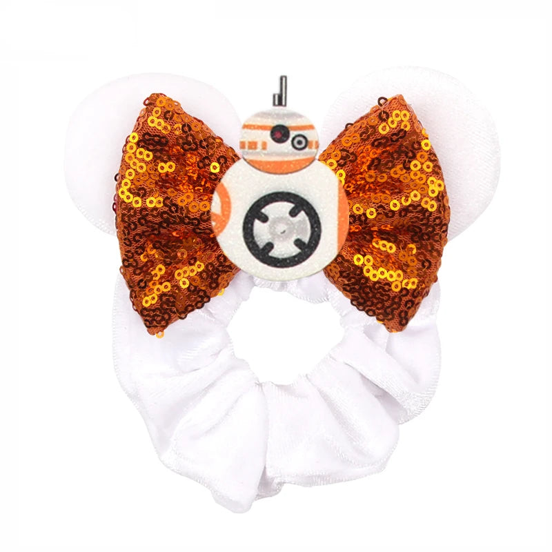 Velvet Sequin Mouse Ear Scrunchies – Elastic Hair Accessories for Kids Party