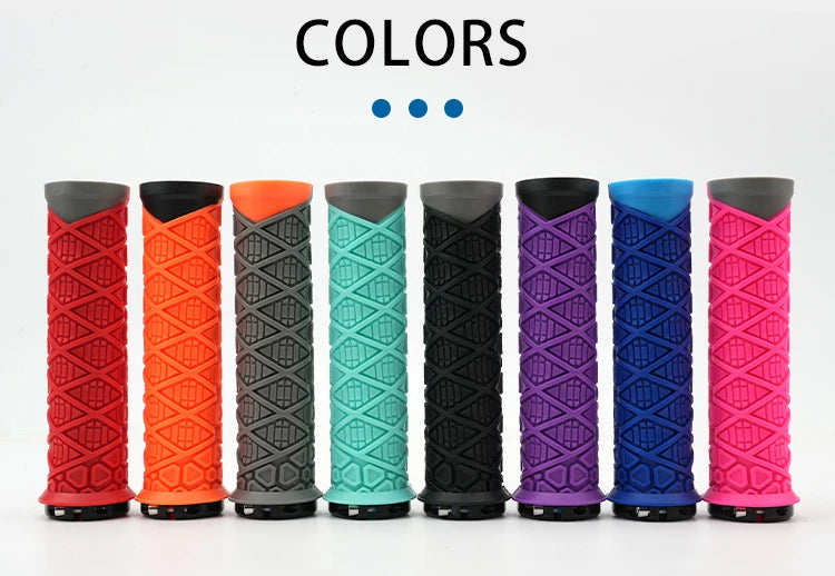 Silicone MTB Lock-On Grips – Anti-Slip Shock Absorbing Handles for Downhill