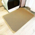 Large Waterproof EVA Cat Litter Mat – Double Layer Tray for Pet Hygiene