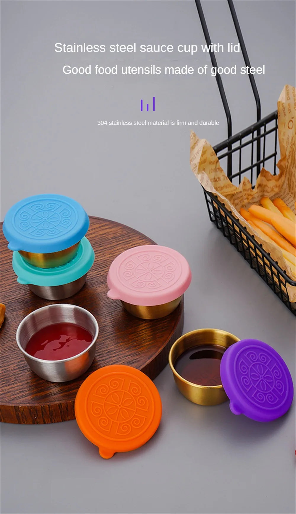 Leakproof Sauce Cups – Portable Dressing Containers for Lunch and Travel