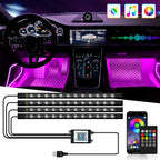 RGB LED Car Interior Light – Wireless Music Control for Auto Atmosphere