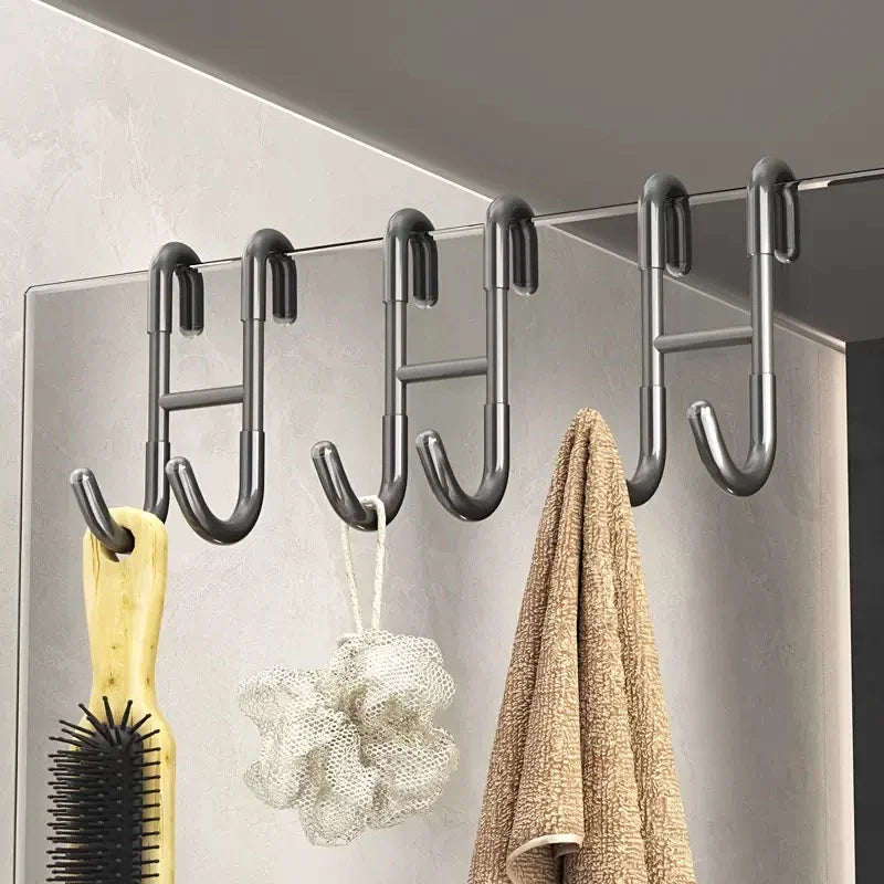 Stainless Steel Towel Rack – S-Shape Over-the-Glass Hook for Bathroom