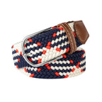 Woven Elastic Canvas Belt – Stretch Braided Buckle Strap for Casual Jeans