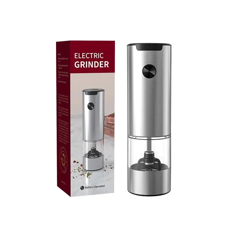 Electric Salt and Pepper Grinder – Adjustable LED Mill for Kitchen Cooking