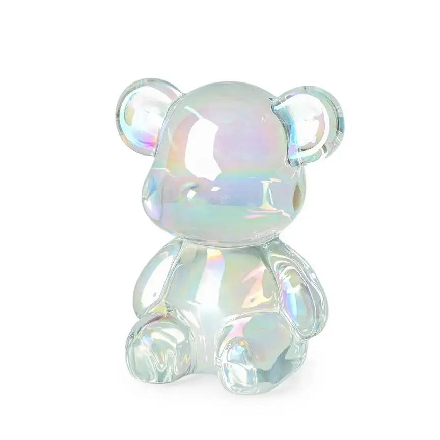 Crystal Bear Figurine – Cute Glass Animal Paperweight for Home Decor Gift