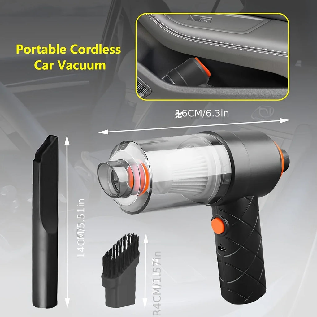 6-in-1 Handheld Car Vacuum – Wireless Portable Cleaner for Auto and Home