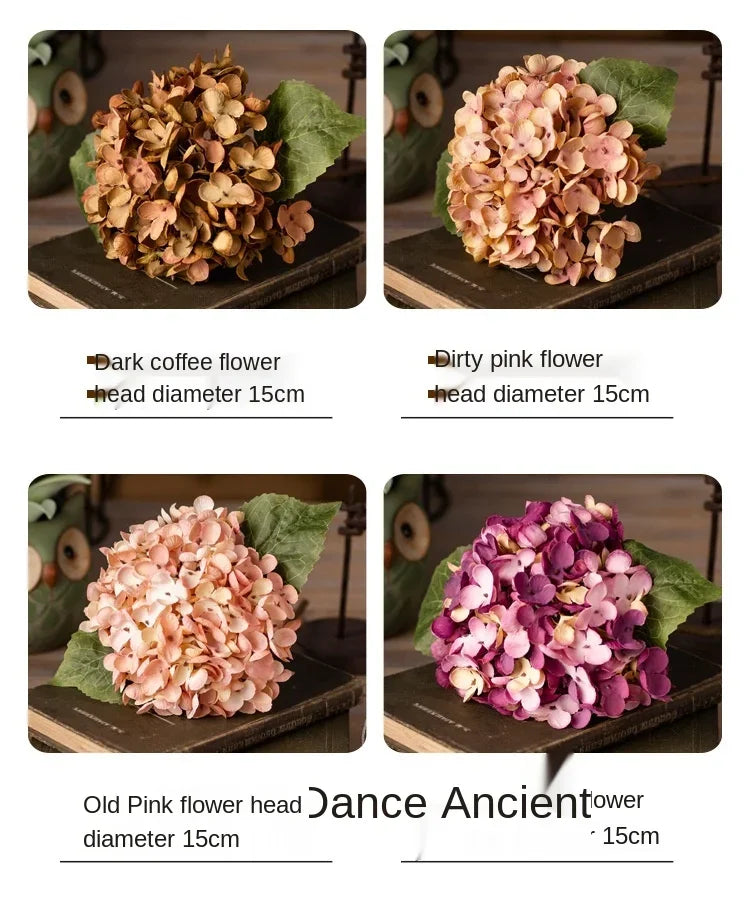 Artificial Silk Hydrangea – Realistic Flower Stem for Wedding Decor