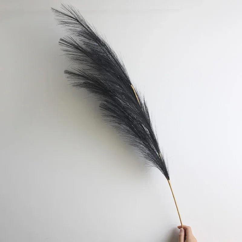 Faux Pampas Grass Decor – 39-inch Fluffy Reed Bouquet for Boho Home Wedding