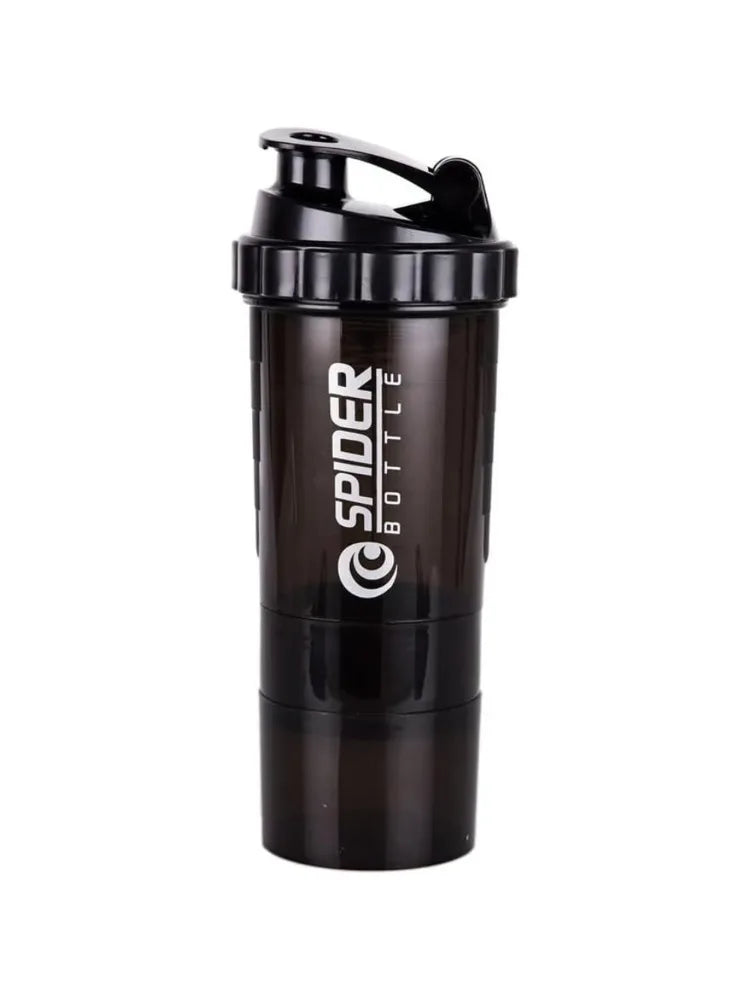 Portable Protein Shaker Bottle – 500ml Mixer Cup with Storage for Gym Fitness
