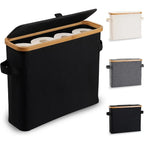 Bamboo Toilet Paper Holder – Enclosed Tissue Storage Box for Bathroom Organizer