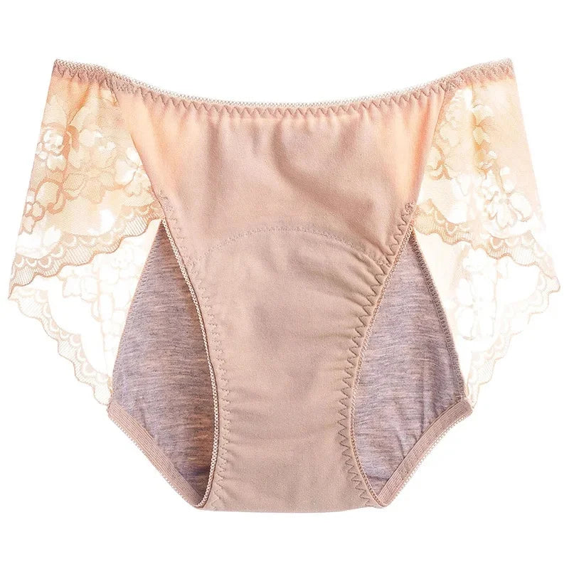 Lace Period Underwear – Leakproof Sanitary Shorts for Women's Menstrual Cycle