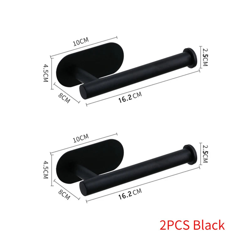Stainless Steel Paper Towel Holder – Adhesive Wall Mount for Kitchen