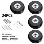 Silent Rubber Luggage Wheels – Durable Travel Bag Replacement for Repair