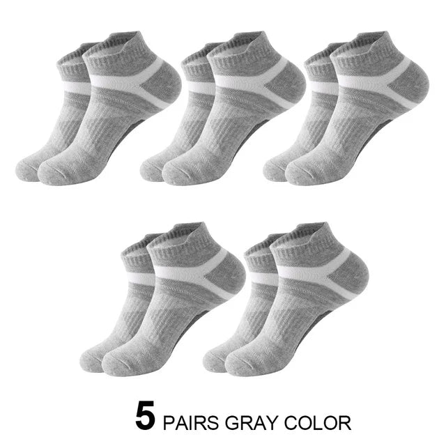 Breathable Cotton Ankle Socks – Men's Athletic Gear for Summer Outdoor Sports
