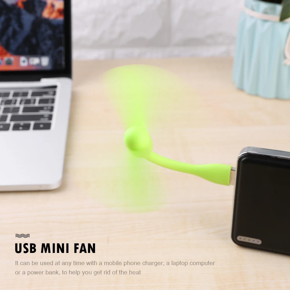 Portable Mini USB Fan – Flexible Bendable Cooling Gadget for Laptop and Travel
