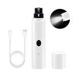 Electric Pet Nail Grinder – USB Rechargeable LED Grooming Tool for Cats and Dogs
