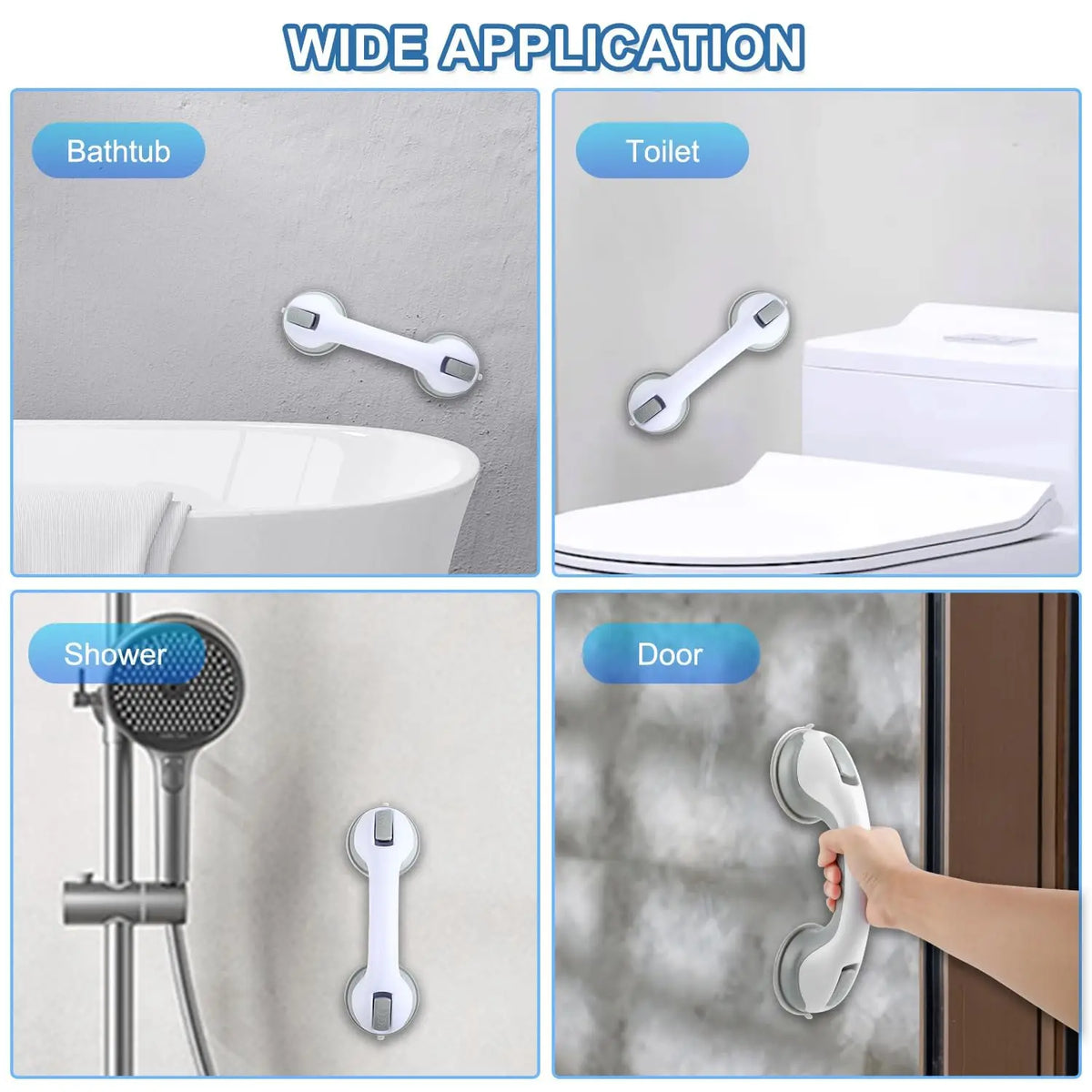 Suction Cup Grab Bar – Heavy Duty Safety Handle for Bathroom Shower Support