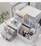 Transparent Desktop Organizer – Multi-Drawer Storage for Office Stationery
