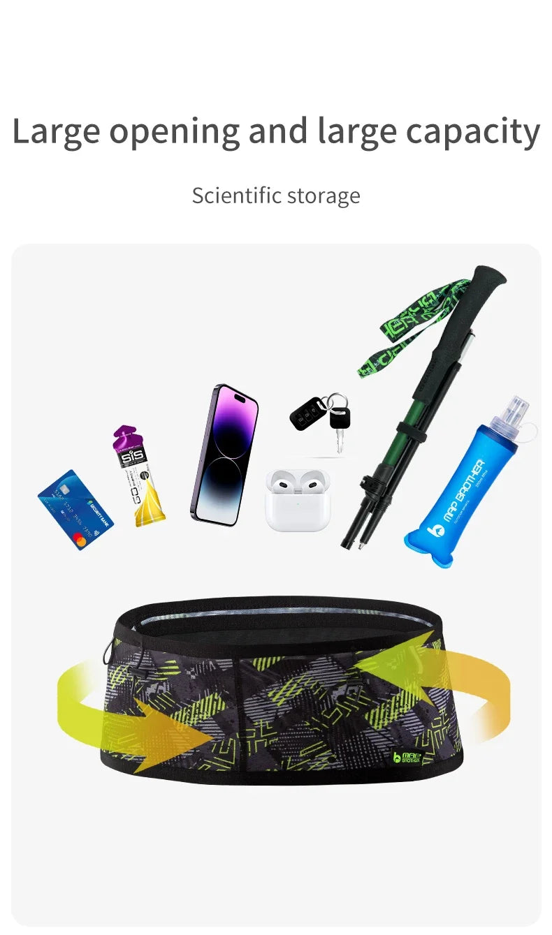 Woven Elastic Sports Waist Belt – Race Number Holder for Triathlon Marathon