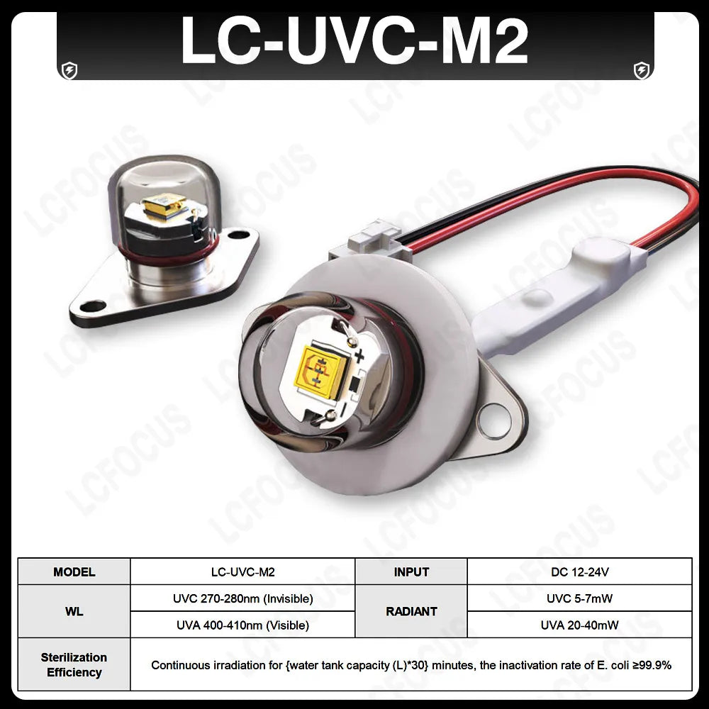 Deep UV UVC LED Lamp – 270nm-280nm Ultraviolet Light for Water Sterilization