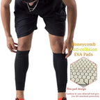 Honeycomb Soccer Shin Guards – Compression Calf Sleeves for Kids and Adults