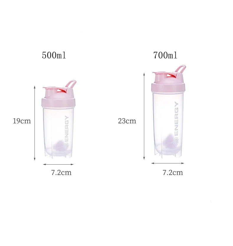 Portable Protein Shaker Bottle – Leakproof 700ml Cup for Gym and Outdoor Sports