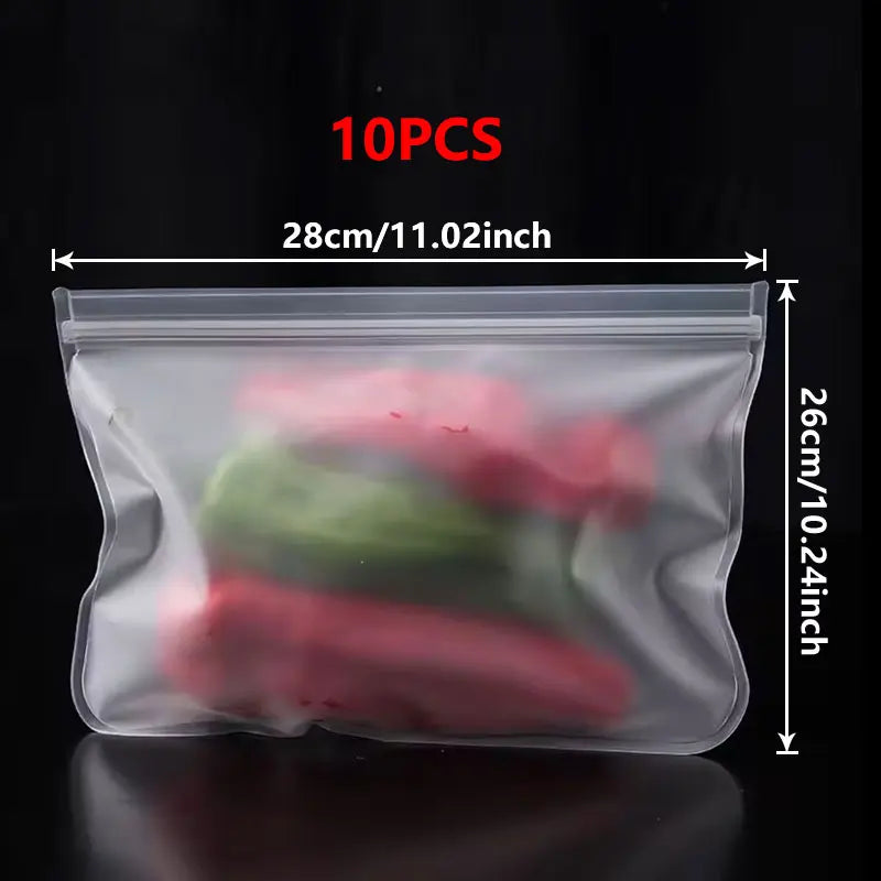 Silicone Food Storage Bags – Leakproof Reusable Containers for Freezer Kitchen