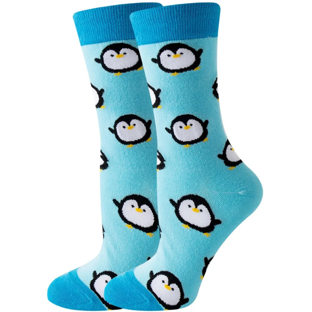 Colorful Cartoon Animal Crew Socks – Fun Harajuku Apparel for Men and Women