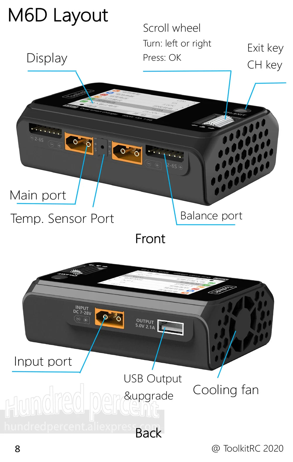 Dual Channel Smart Charger – 500W 15A for FPV Drone Lipo Batteries