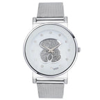 Bear Diamond Quartz Watch – Elegant Minimalist Wristwear for Women