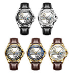 Automatic Mechanical Men's Watch – Hollow Leather Strap for Business Casual