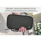 Zipped Oxford Passport Wallet – Travel Document Organizer for Men and Women