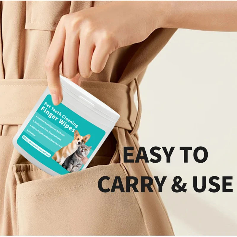 Disposable Finger Toothbrushes – Oral Cleaning Wipes for Dogs and Cats
