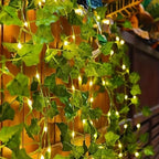 Solar LED Fairy Lights – Artificial Ivy Leaves for Garden Decoration