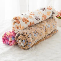 Soft Fluffy Pet Blanket – Cartoon Pattern Mat for Cats and Dogs