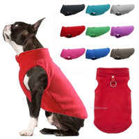 Fleece Dog Sweater with D-Ring – Soft Winter Warmth for Small Pets