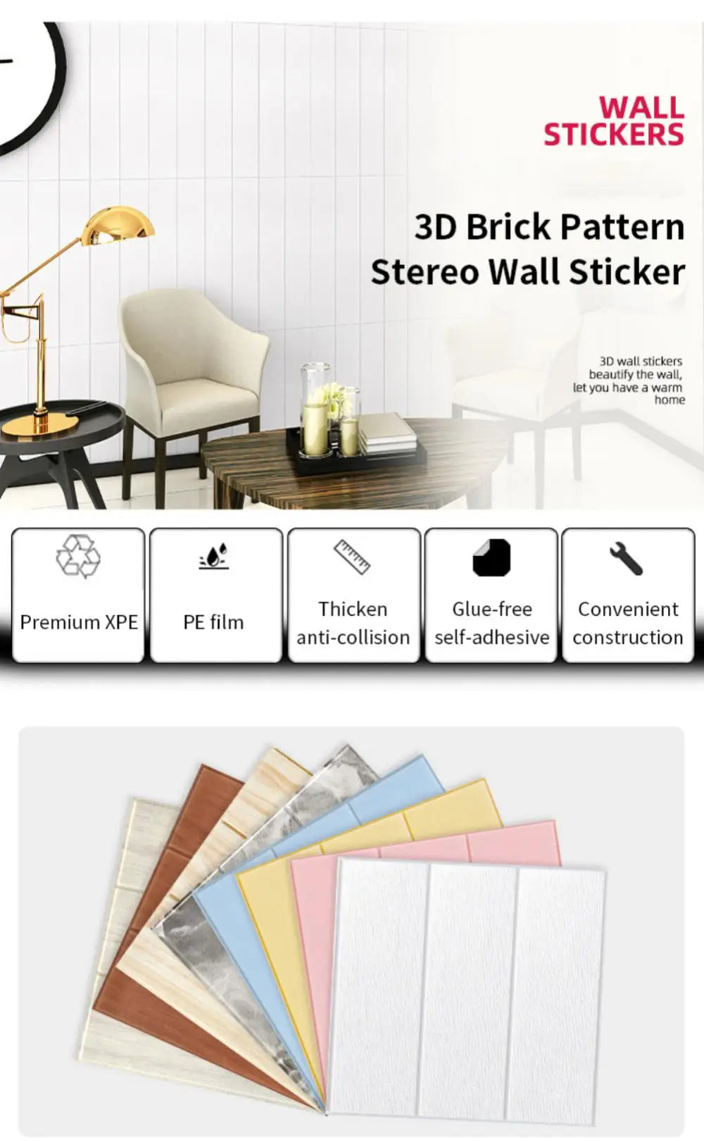 3D Wood Grain Foam Wall Tiles – Self-Adhesive Wallpaper for Home Decor