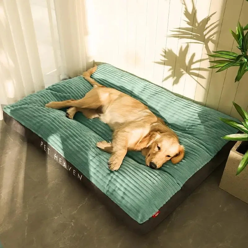 Corduroy Pet Sleeping Mat – Washable Winter Bed for Small to Large Dogs