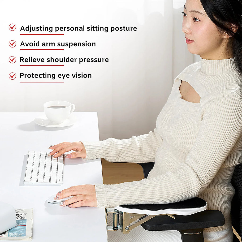 Adjustable Arm Support Bracket – Ergonomic Computer Desk Wrist Rest for Office