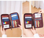 RFID Leather Passport Wallet – Anti-Theft Card Holder for Travel