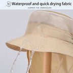 Kids Sunshade Fishing Hat – Breathable Wide Brim Shawl for Outdoor Summer
