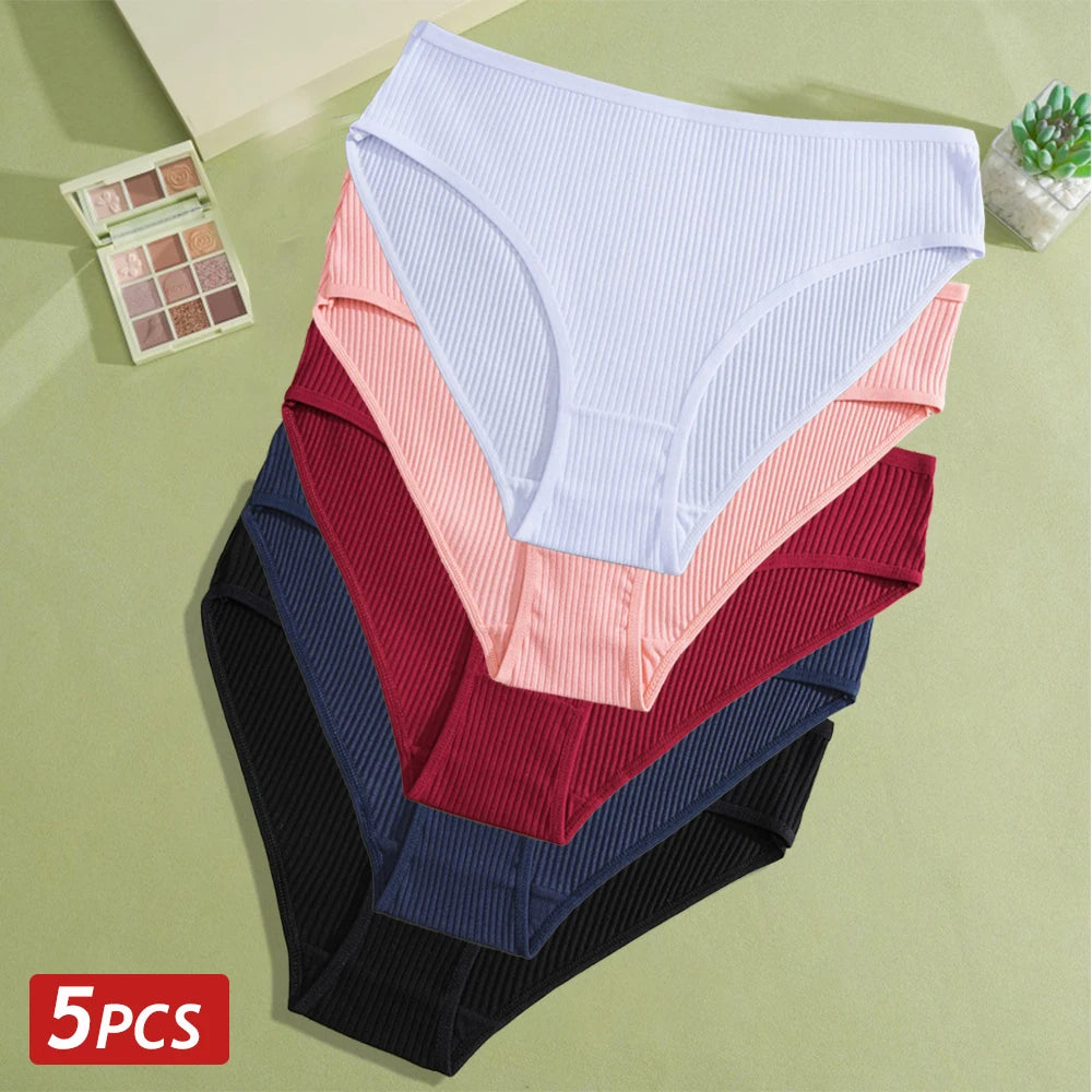 Cotton Briefs – Soft Striped Low Rise Underwear for Women